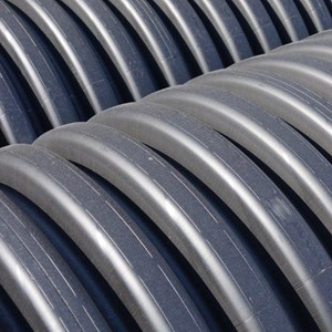 Close-up image of corrugated plastic pipes Close-up image of corrugated plastic pipes